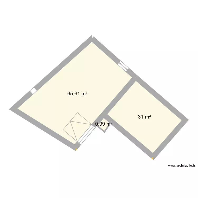 grange venizy. Plan de 3  et 98 m²