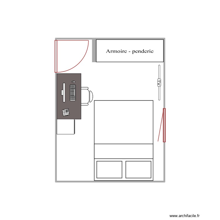 Plan chambre 3 Elyse. Plan de 0 pièce et 0 m2