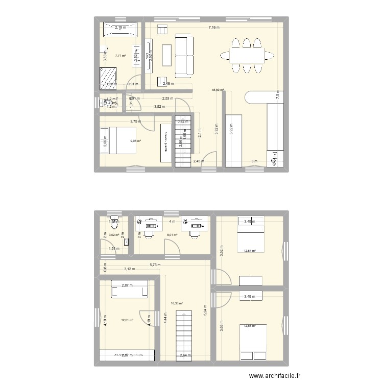 Croquis 3. Plan de 10 pièces et 132 m2