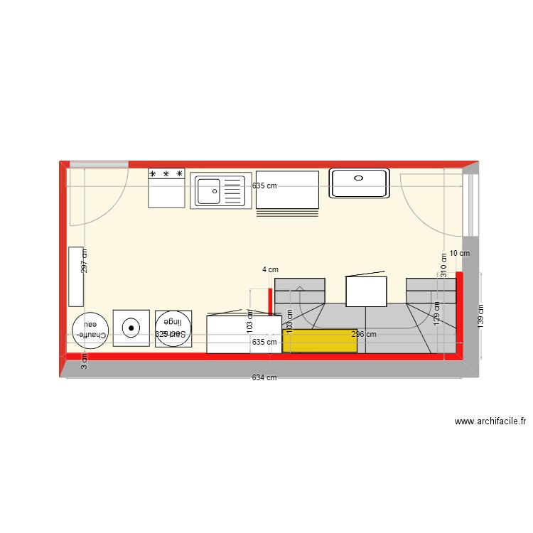 BUANDERIE-1. Plan de 1 pièce et 19 m2