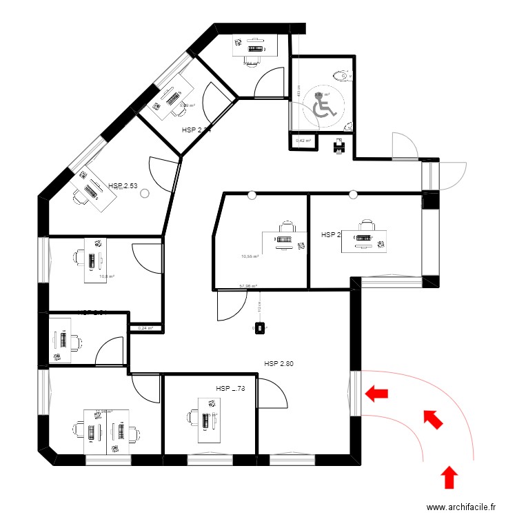 Tarbes Plans V3. Plan de 13 pièces et 144 m2