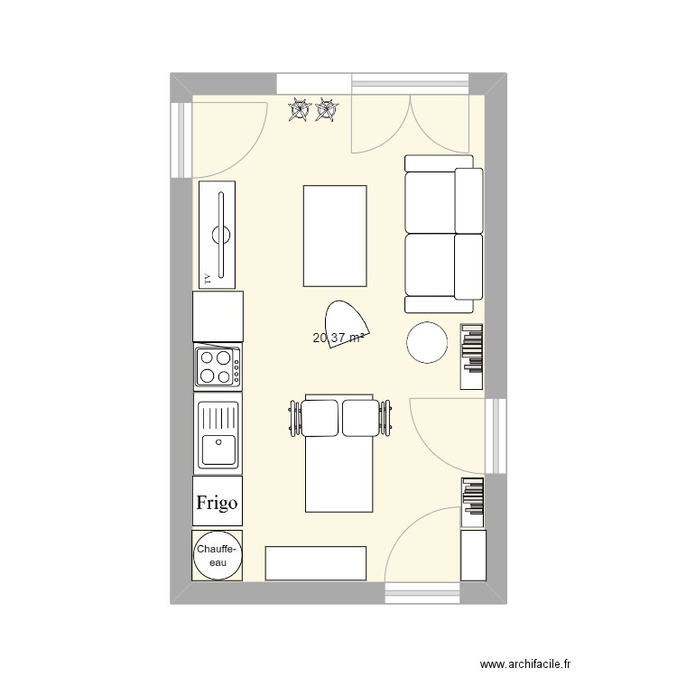 Living. Plan de 0 pièce et 0 m2