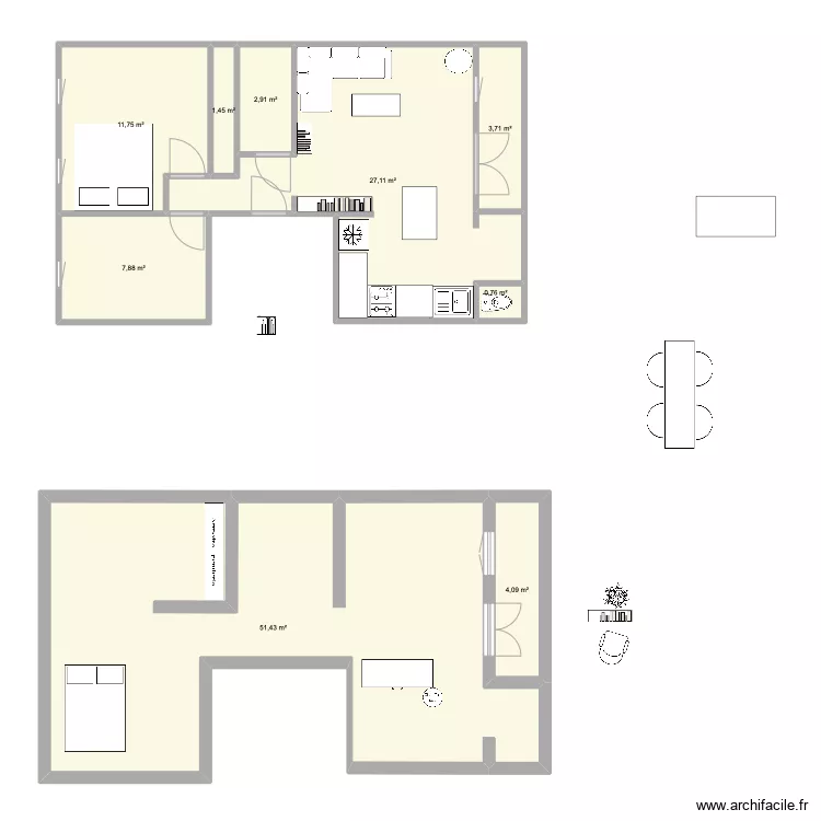appart 2. Plan de 
