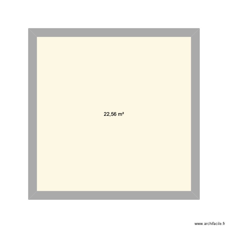 jean. Plan de 1 pièce et 23 m2