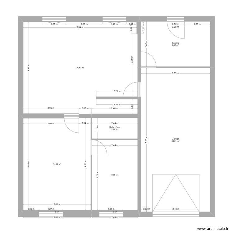 RdelSS. Plan de 8 pièces et 96 m2