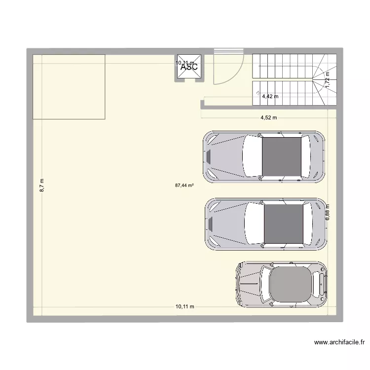 clos de la chapelle II. Plan de 1 et 87 m² clos de la chapelle II. Plan de 1 et 87 m²
