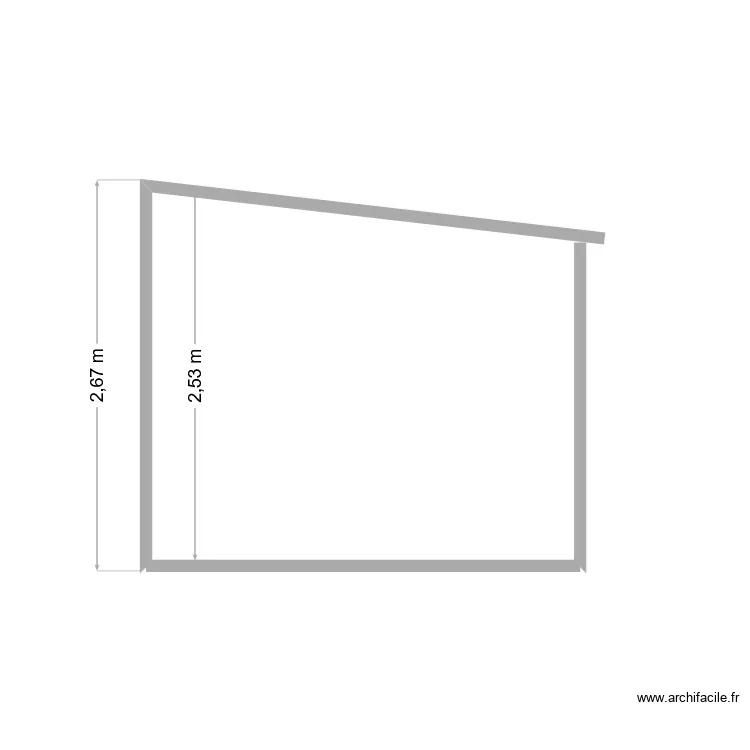 Hauteurs veranda. Plan de 