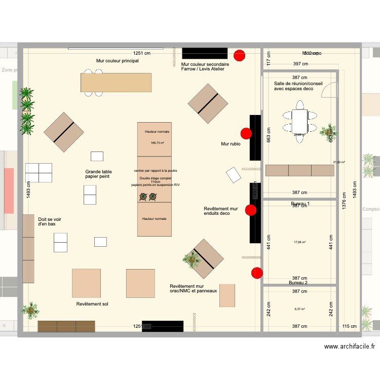 Proshop-Gembloux. Plan de 8 pièces et 907 m2