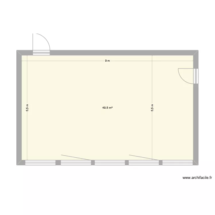 PLAN ROBOT SALLE 131. Plan de 1  et 50 m²