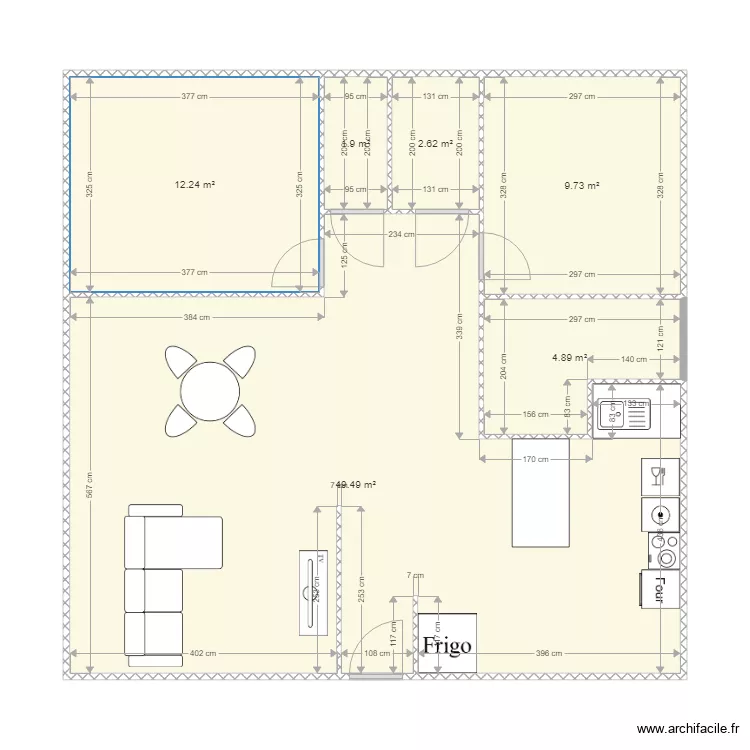 APPARTEMENT SULLY MEUBLE. Plan de 