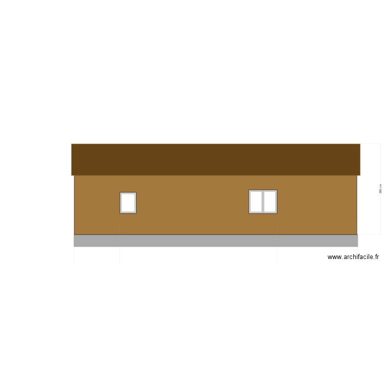 façade nord. Plan de 0 pièce et 0 m2