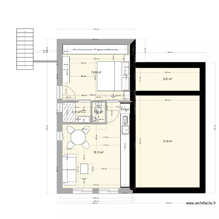 Alba pour revente rdj 2. Plan de 6  et 62 m²