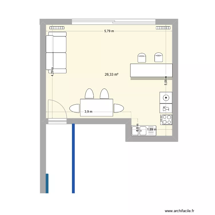 ESSAI 3. Plan de 1  et 26 m²