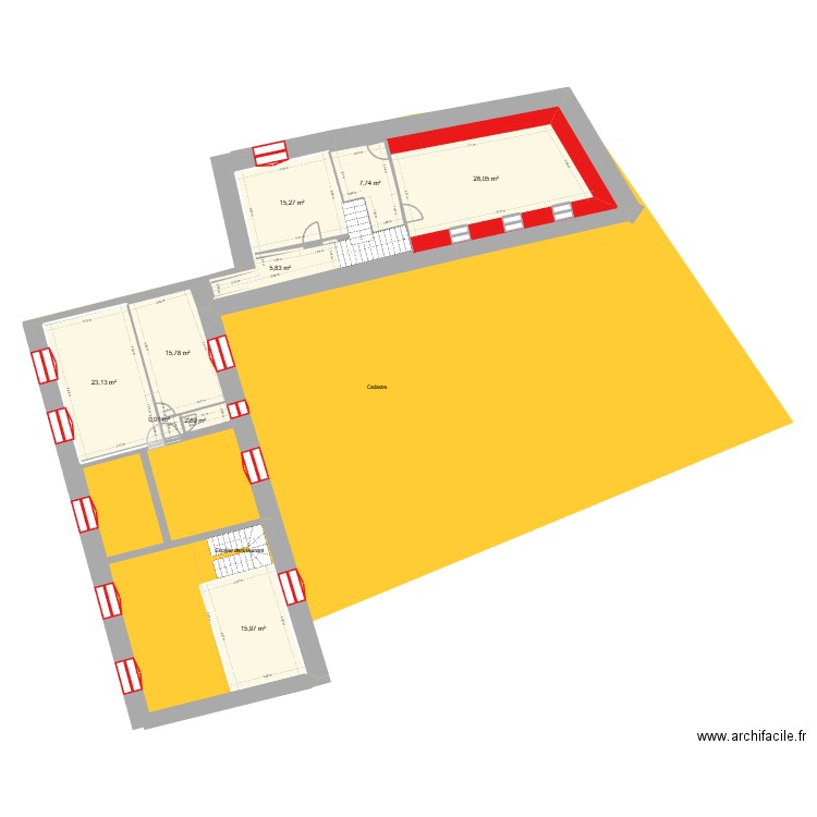 Maison PLICAS 3 Bourses Etage. Plan de 9 pièces et 114 m2