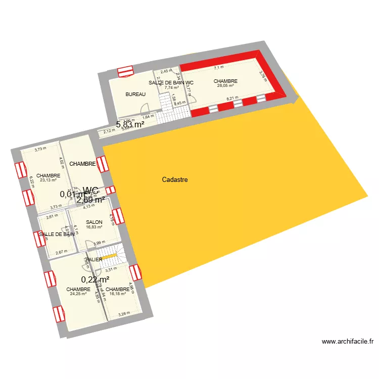 Maison PLICAS 3 Bourses Etage. Plan de 