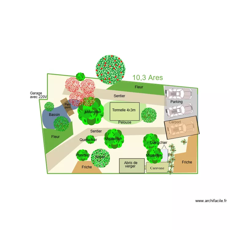 Verger version simple 05. Plan de Verger version simple 05. Plan de