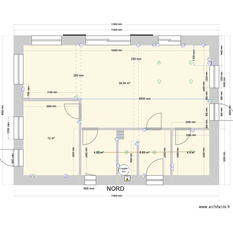 EXE V2. Plan de 9 pièces et 138 m2
