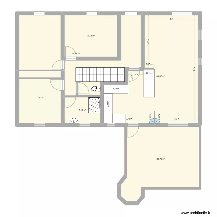 rez de chaussé. Plan de 6 et 124 m² rez de chaussé. Plan de 6 et 124 m²