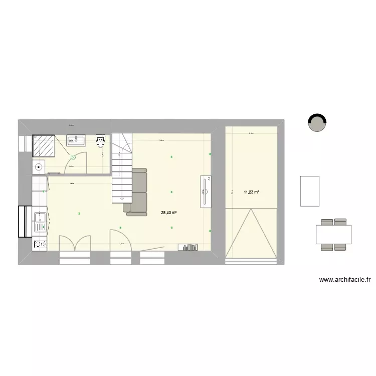 Petite maison DYDY. Plan de 10 Pièces et 91 m² Petite maison DYDY. Plan de 10 Pièces et 91 m²