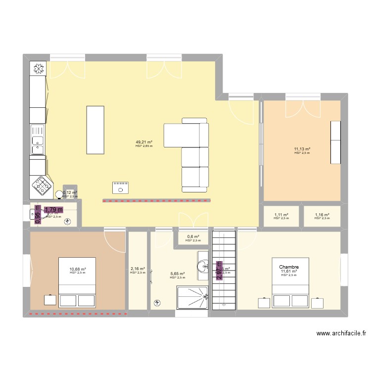 MAISON 5. Plan de 12 pièces et 98 m2