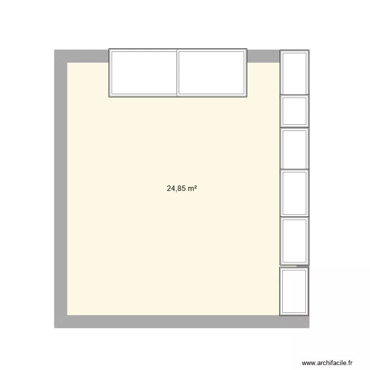 bureau moi. Plan de 1  et 25 m²