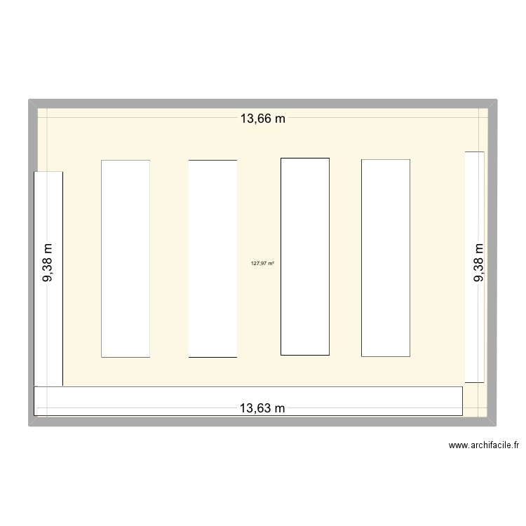 PlanRd2. Plan de 1 pièce et 128 m2