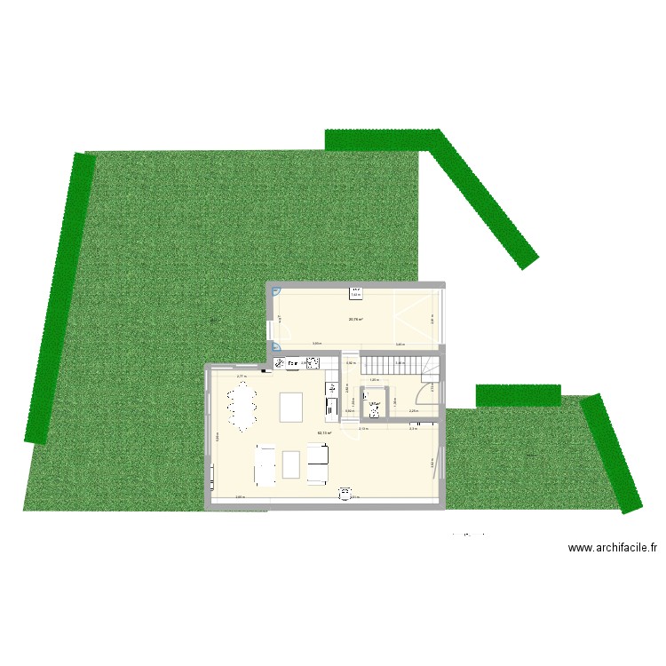 Chéreng - +3m sans poteau. Plan de 5 pièces et 154 m2