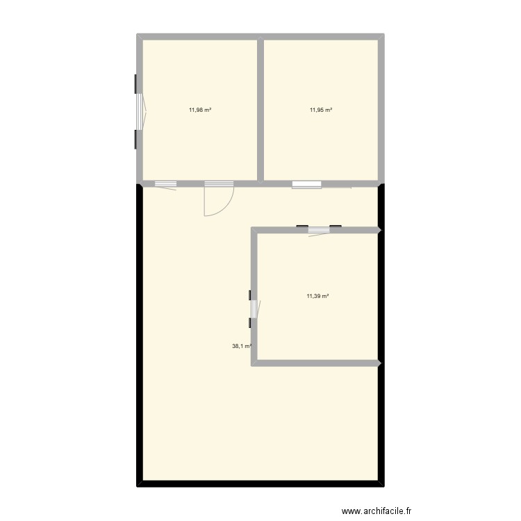 maison moi inchallah. Plan de 4 pièces et 73 m2
