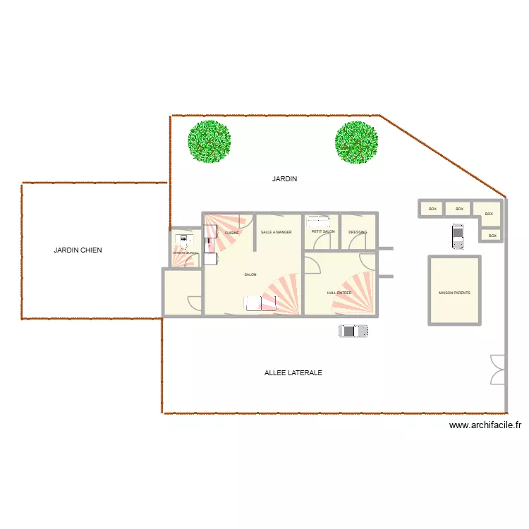 PLAN INTRUSION EL GHEMARY. Plan de 11 pièces et 57 m²