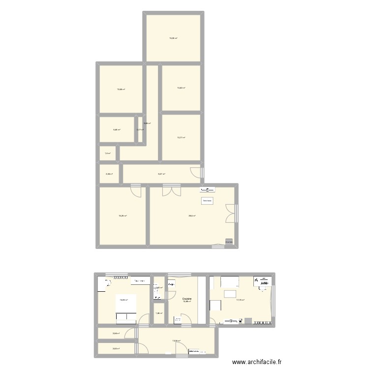 DorsMoi. Plan de 20 pièces et 188 m2