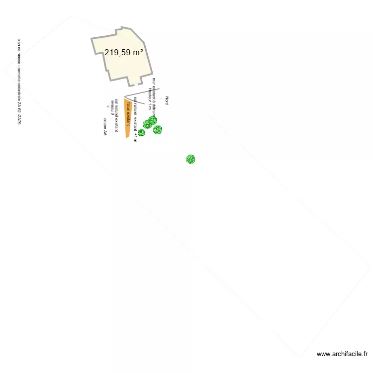 plan de masse avant travaux. Plan de 