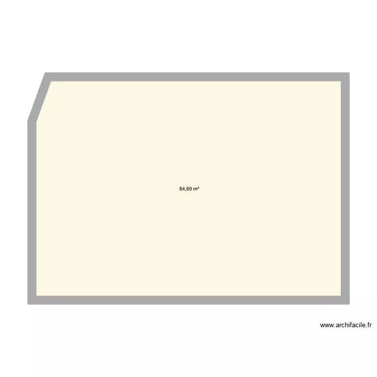 plan appart R&eacute;mi. Plan de 1  et 65 m²