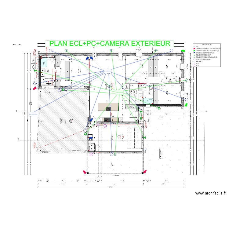 PLAN ECL+PC+CAMERA+EXTERIEUR. Plan de 0 pièce et 0 m2