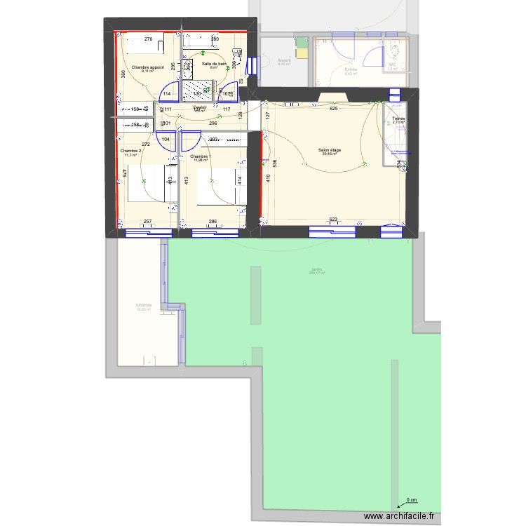 2023 11. Plan de 21 pièces et 395 m2