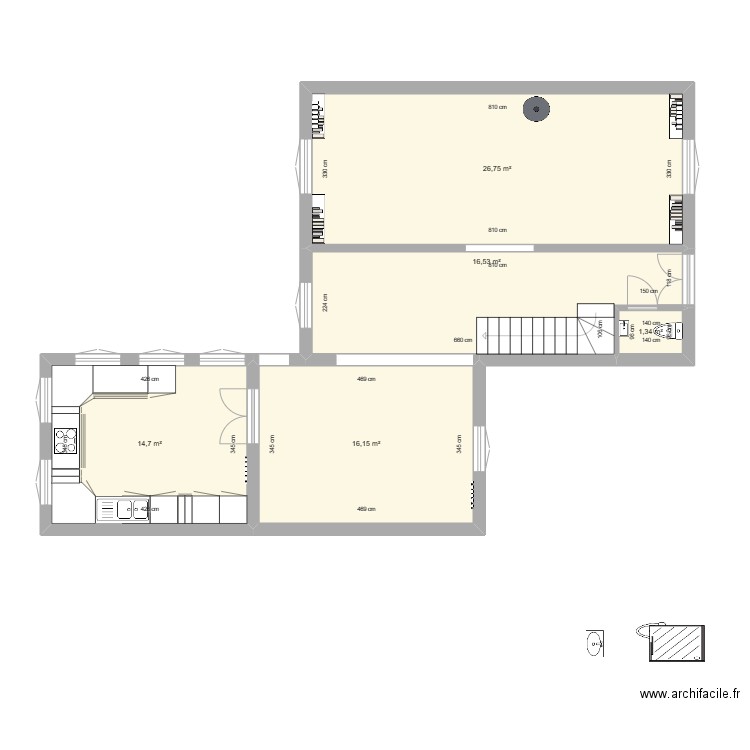 LAROSE1. Plan de 15 pièces et 169 m2