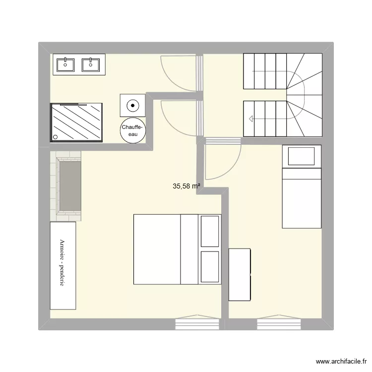 plan étage. Plan de 1 et 36 m² plan étage. Plan de 1 et 36 m²