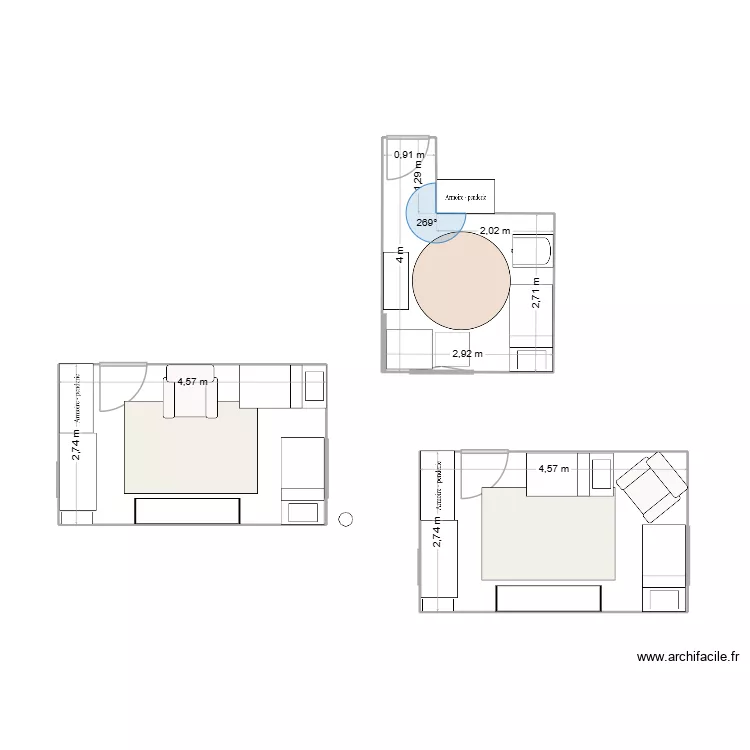 chambres enfant. Plan de 