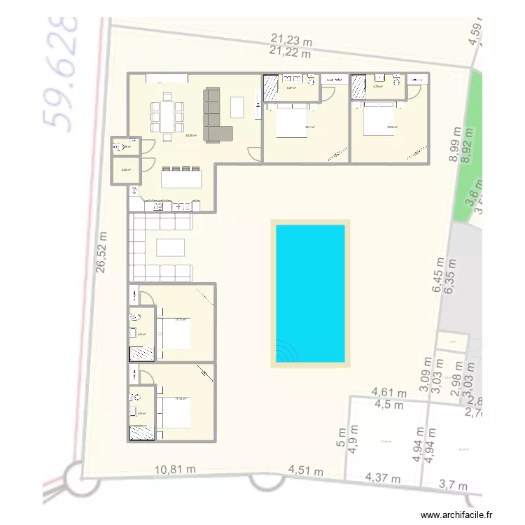 VILLA 6 KRAMIAN. Plan de 11  et 148 m²