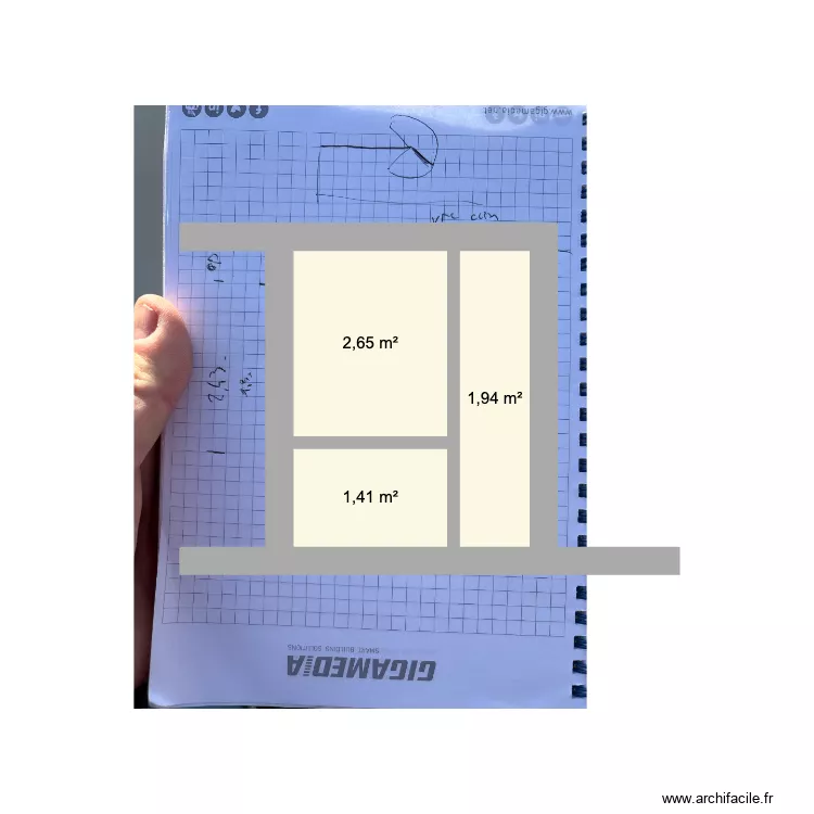 houy. Plan de 3  et 6 m²
