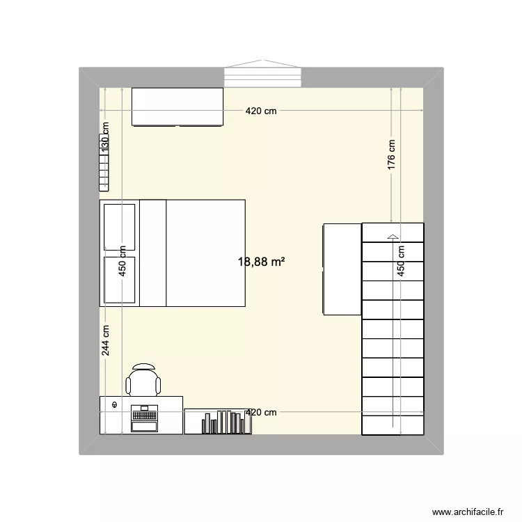 Ponduch Chambre Alice. Plan de 