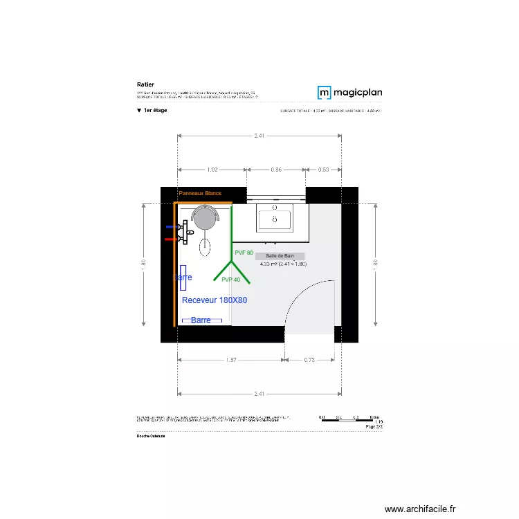 Plan Projet  Ratier. Plan de 
