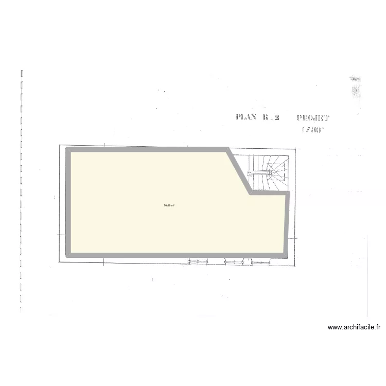 R+2 Dax secours catholique. Plan de 
