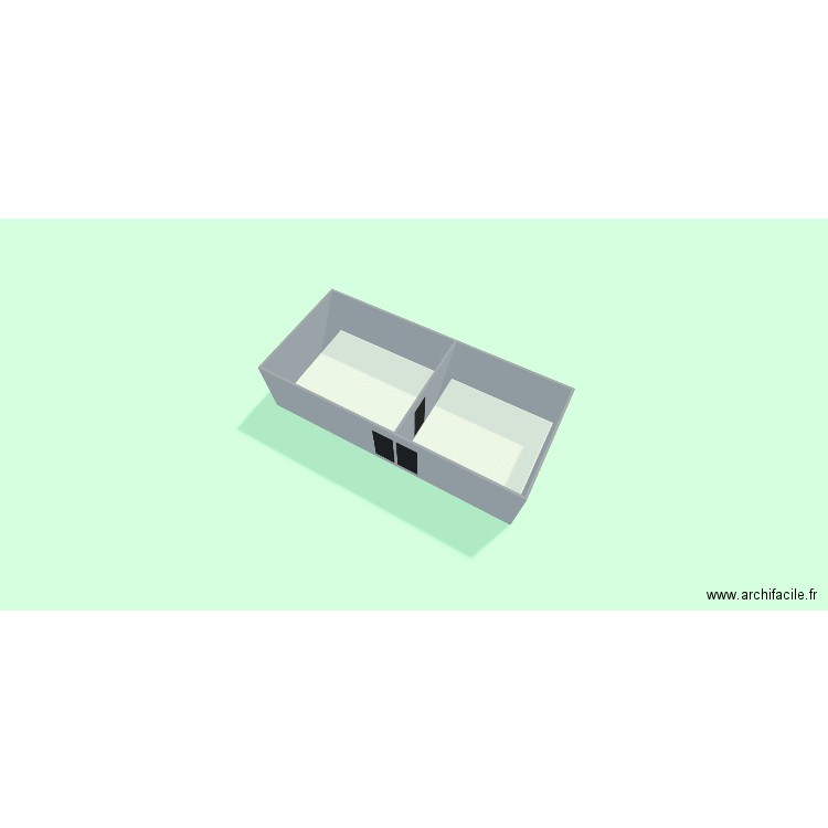 IRIGNY. Plan de 2 pièces et 52 m2