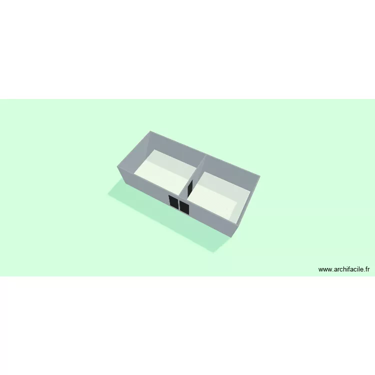 IRIGNY. Plan de 2 pièces et 52 m²