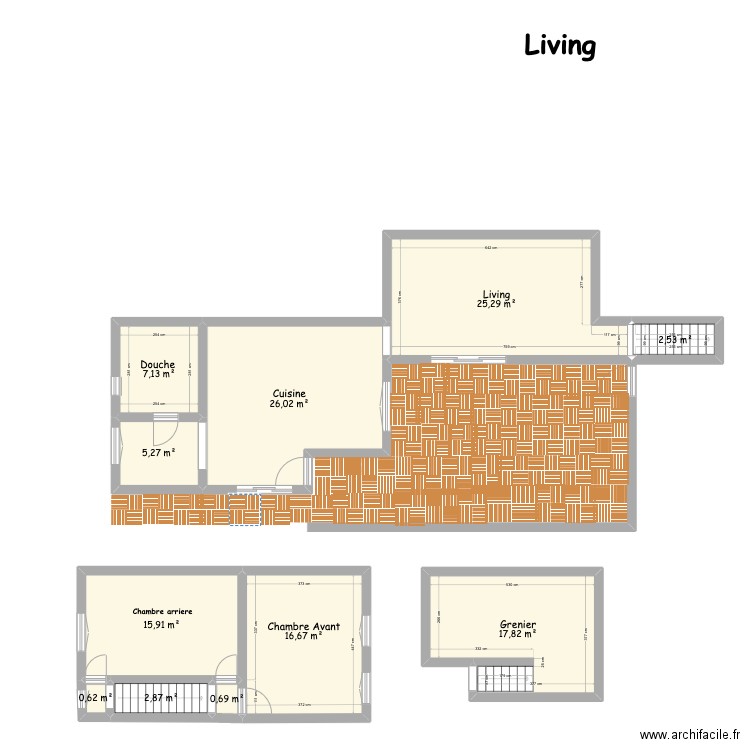 Maison 47. Plan de 11 pièces et 121 m2