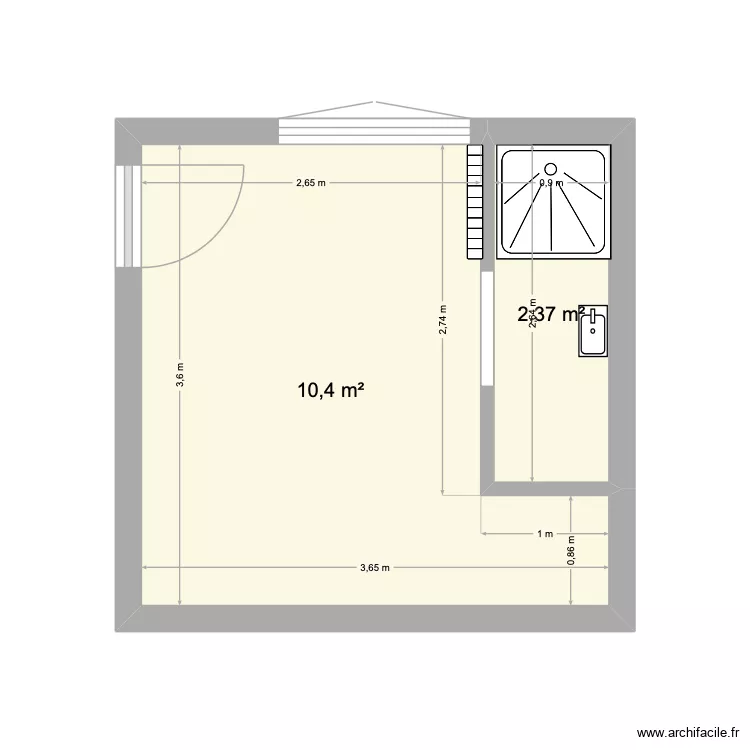 Burton CH REZ PERMIS. Plan de 2 Pièces et 13 m² Burton CH REZ PERMIS. Plan de 2 Pièces et 13 m²