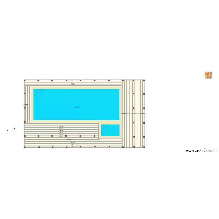 Éric terrasse. Plan de 24 et 156 m² Éric terrasse. Plan de 24 et 156 m²