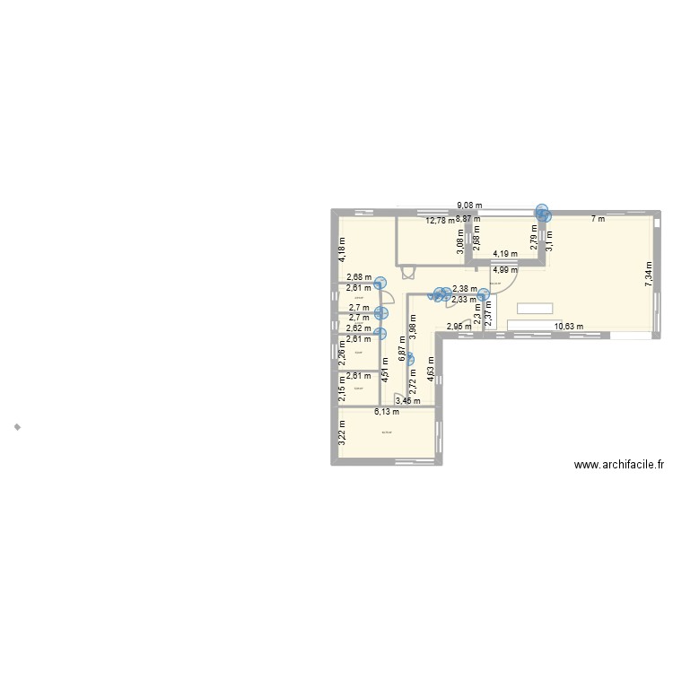 BELLA JOCS. Plan de 6 pièces et 184 m2