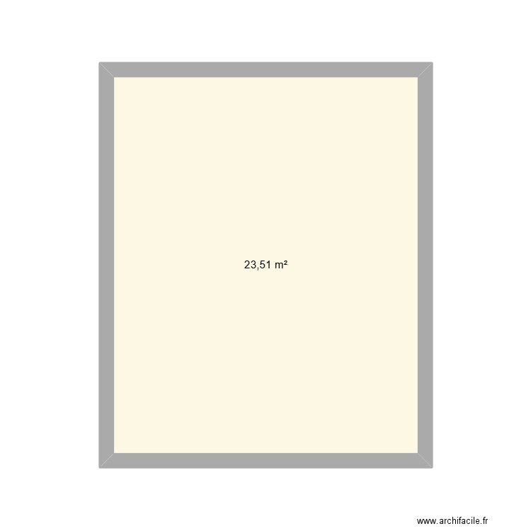 Bois Leratz. Plan de 1 pièce et 24 m2