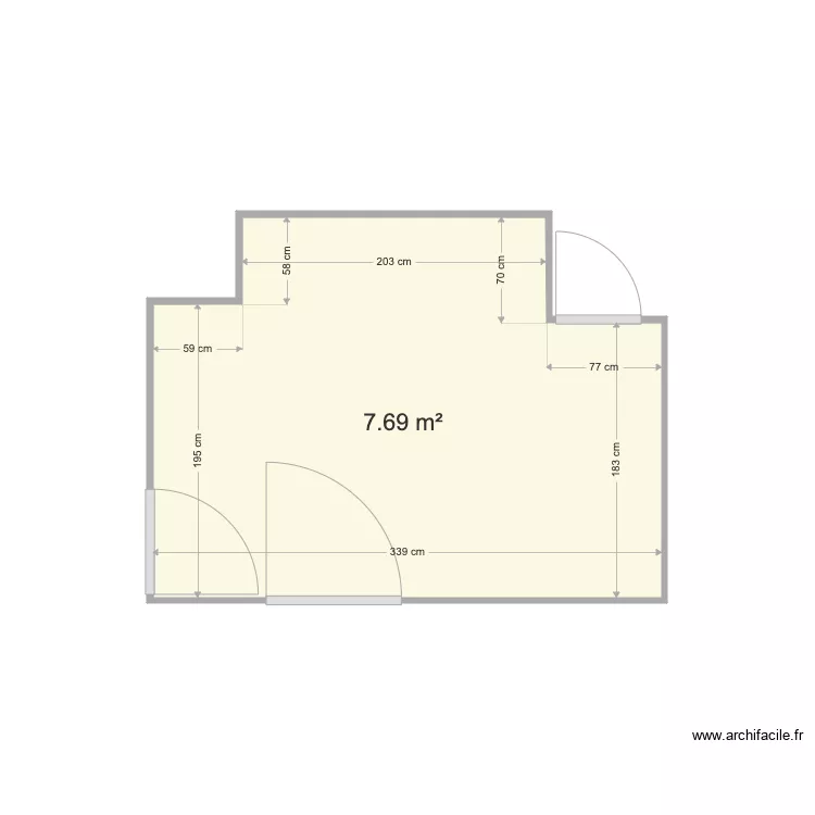 Tour du Roy Cuisine. Plan de 1  et 8 m²